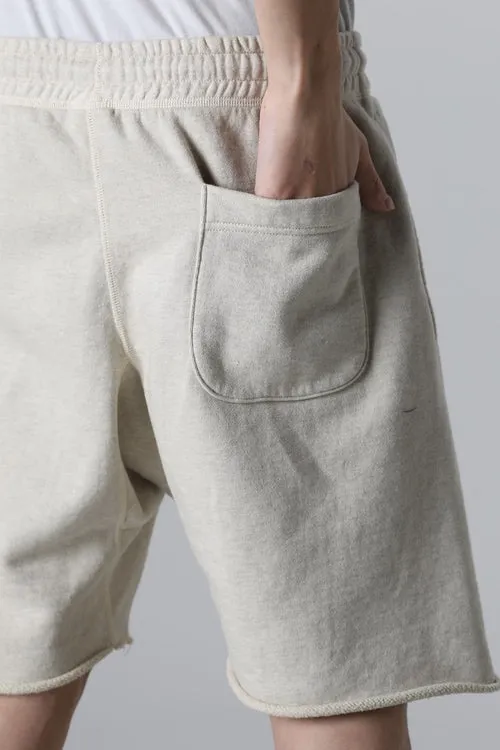SAINT Mxxxxxx 'SAINT' SWEAT SHORTS/GRY/BLK embroidered SAINT LOGO basic shorts, distressed gray/washed black S-XL, four needles and six threads throughout, produced by a major domestic factory, imported Tajima machine embroidery, washed and distressed, original version